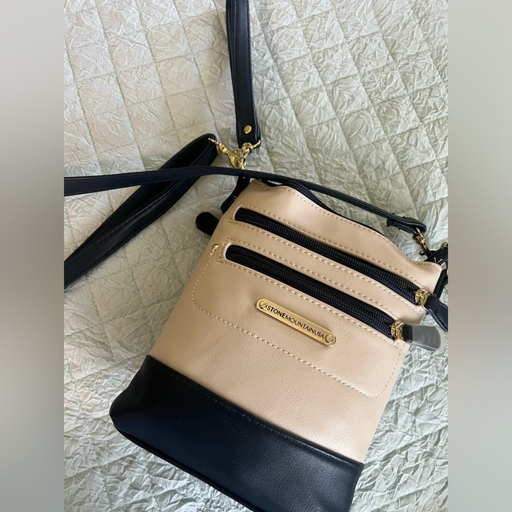 Stone Mountain North South 3-Bagger Washed Leather Crossbody Bag